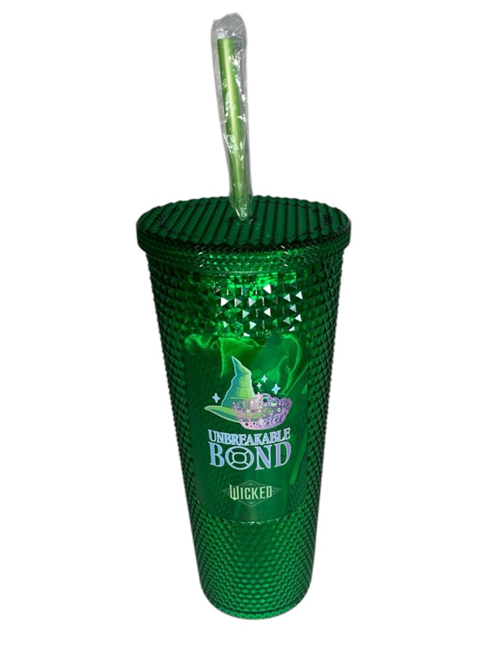 WICKED Unbreakable Bond Green Tumbler with Straw